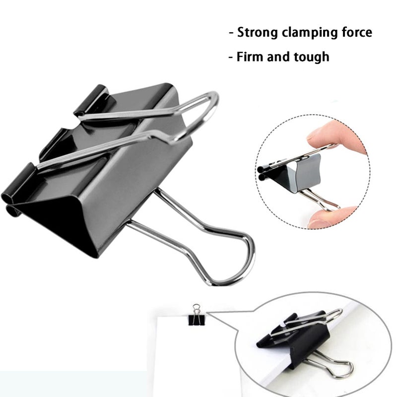 KAKAMINA Extra Large Binder Clips 2.4 Inch (24 Pack)  Upgrade Giant Paper Clips Big Clips Paper Clamps for Office and Home Supplies  Black - Image 2